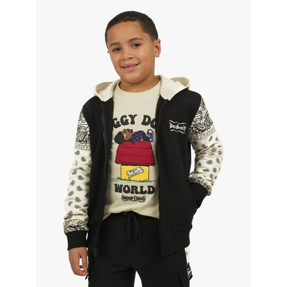 Dogg Supply Boys Varsity Zip-Up Hoodie, Sizes XS-XXL