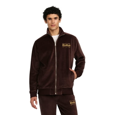 Dogg Supply Men's & Big Men's Velour Jacket with Pockets, Sizes XS-3XL