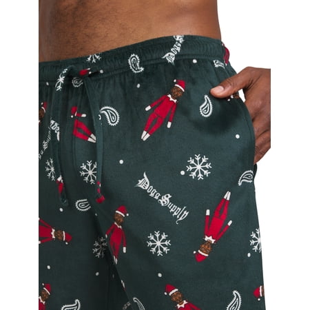 Dogg Supply Men's Microfleece Pull-On Sleep Joggers with Pockets, Sizes XS-3XL