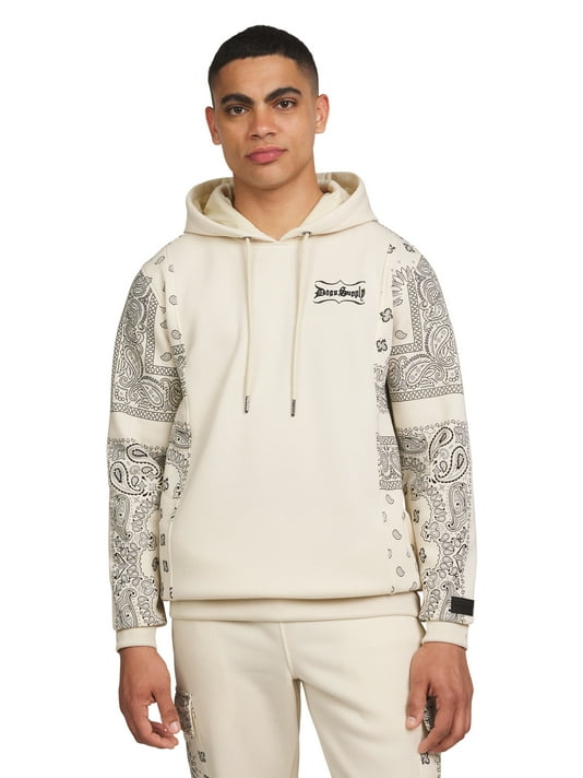 Men Flower Puff Print Hoodie, Oversized Graphic Vintage Y2K Men Flower Puff Print Hoodie, Oversized Graphic Vintage Y2K