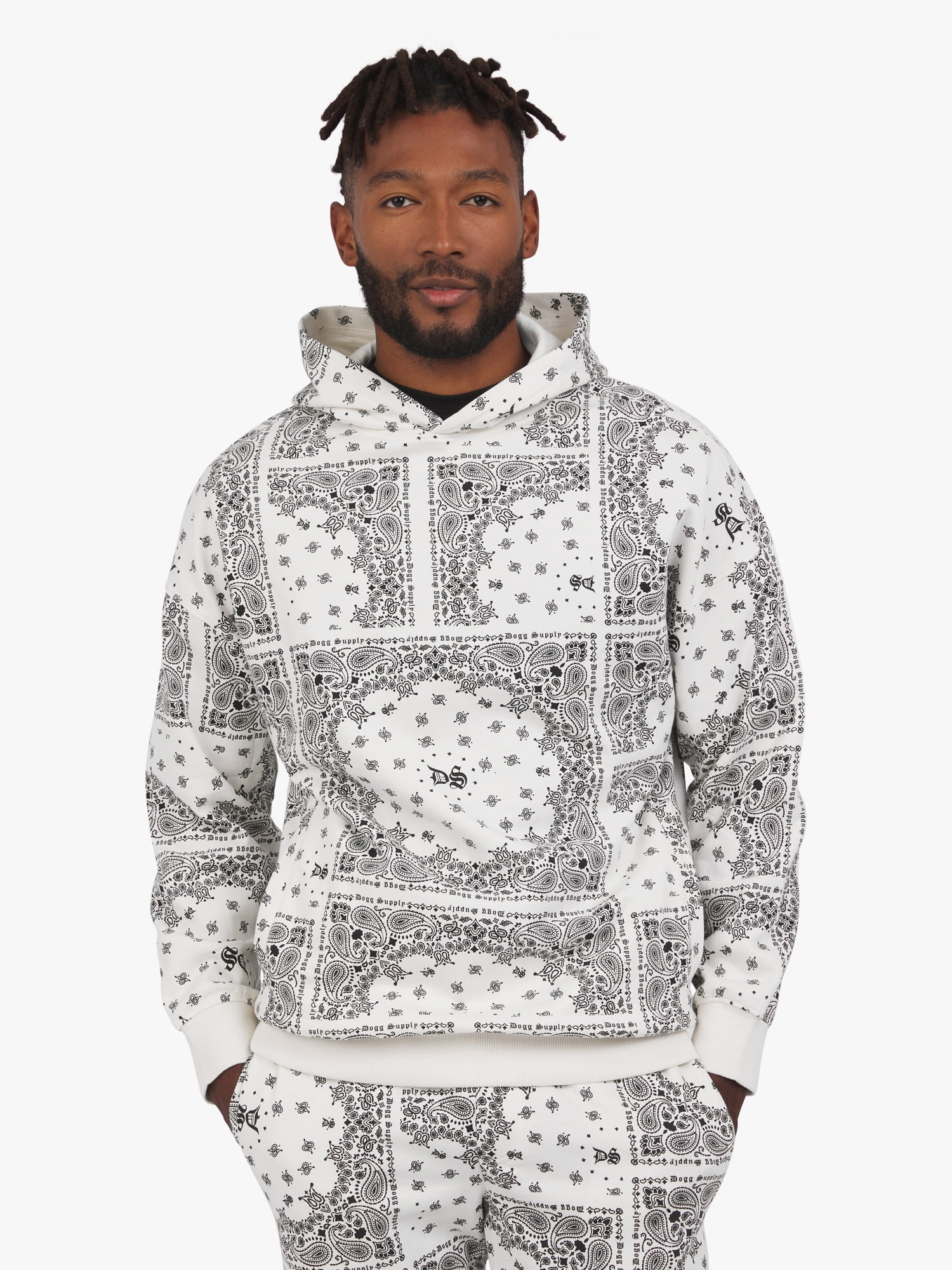 Dogg Supply by Snoop Dogg All Gender Bandana Print Popover Hoodie