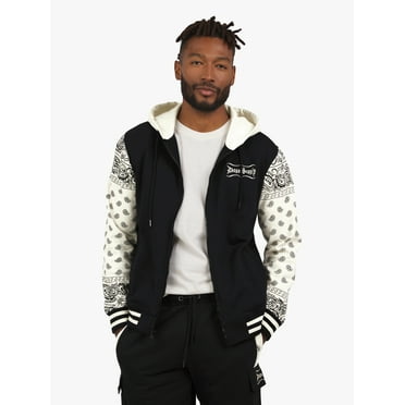 Dogg Supply by Snoop Dogg All Gender Varsity Print Full Zip Hoodie Sweatshirt, Men's Sizes XS-5XL