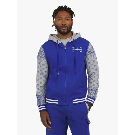 Dogg Supply by Snoop Dogg All Gender Varsity Print Full Zip Hoodie Sweatshirt, Men's Sizes XS-5XL