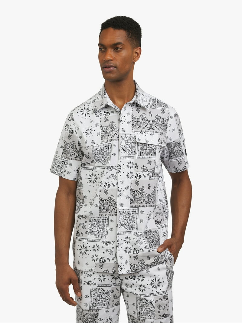 Dogg Supply by Snoop Dogg Bandana Paisley Shirt, Men's Sizes XS