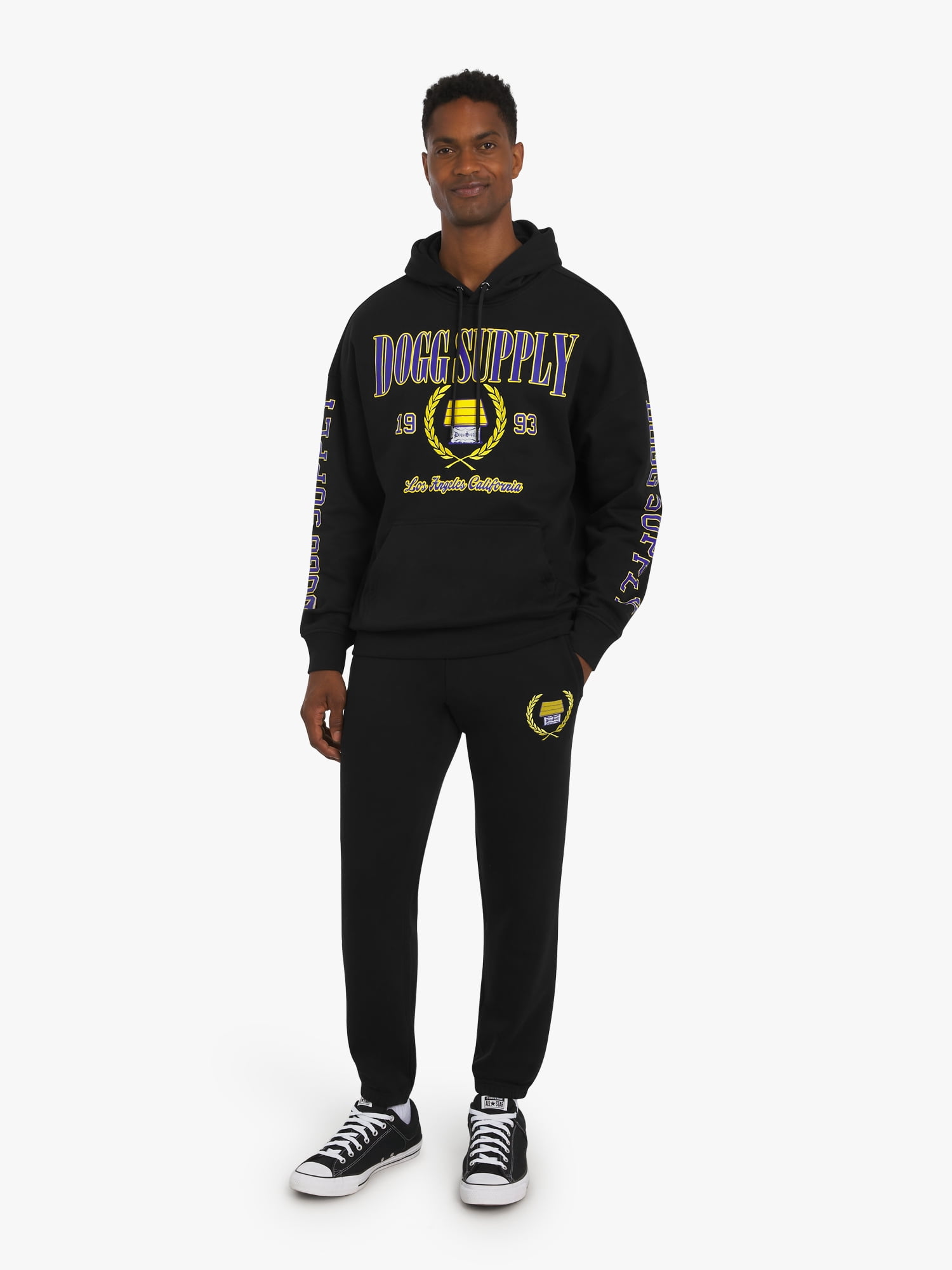 Dogg Supply by Snoop Dogg All-Gender Young Men's and Women's Collegiate Sweatshirt Hoodie, Sizes XS - 5XL