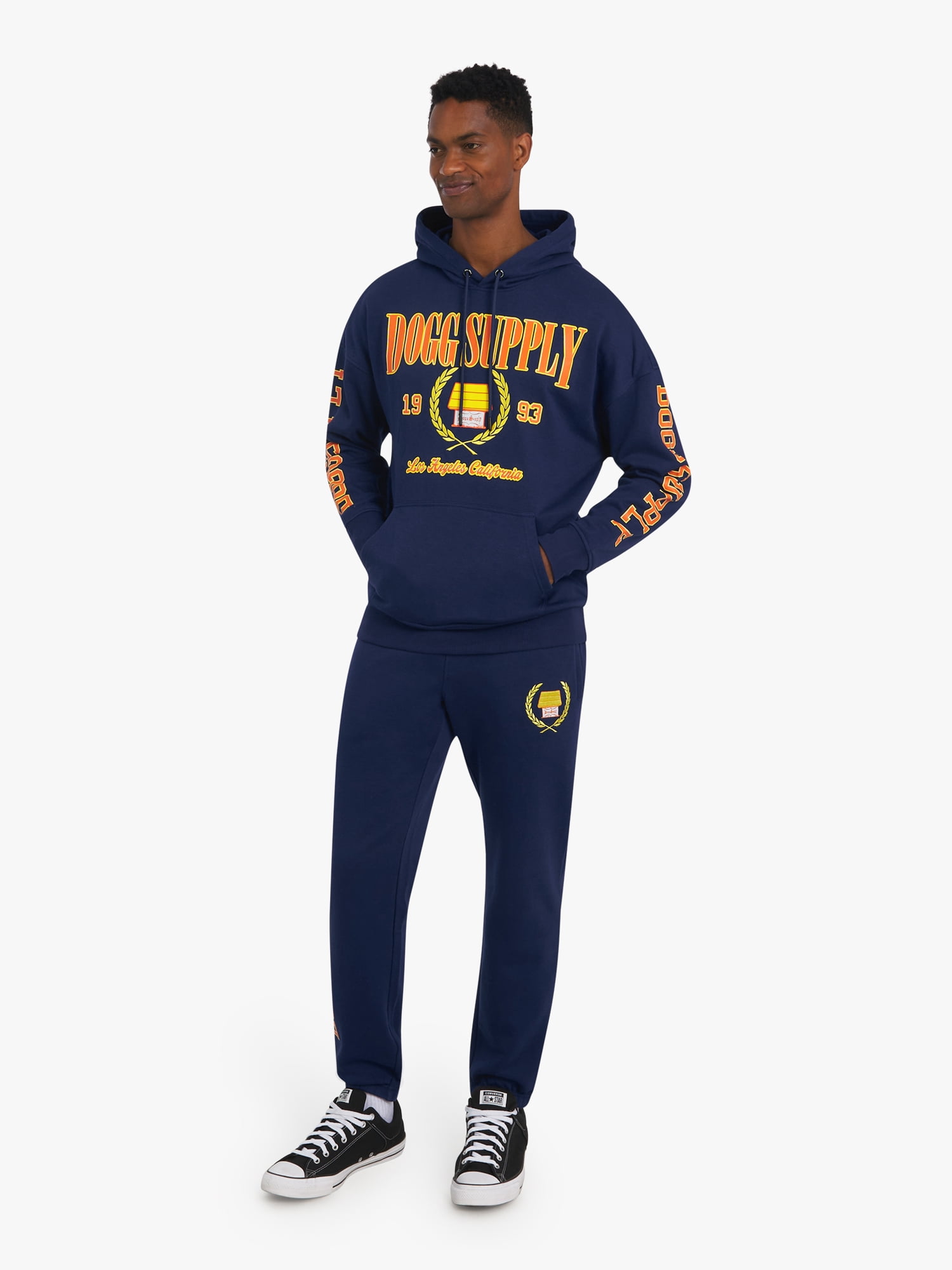 Dogg Supply by Snoop Dogg All-Gender Young Men's and Women's Collegiate Sweatshirt Hoodie, Sizes XS - 5XL