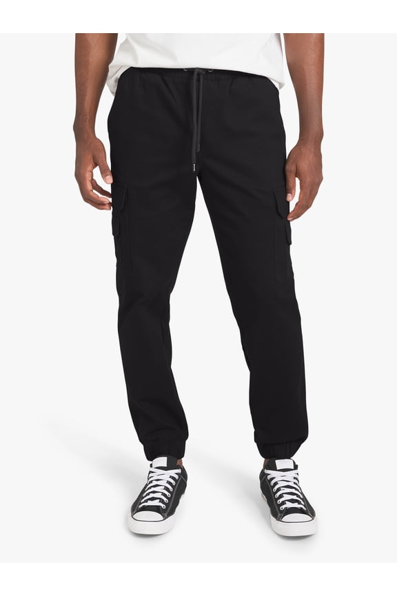 by Snoop Dogg Big Men's Stretch Twill Cargo Joggers, Sizes 4XL-5XL