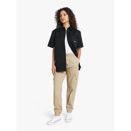 Dogg Supply by Snoop Dogg All-Gender Men's and Women's Extended Size Stretch Twill Cargo Joggers, Sizes 4XL-5XL