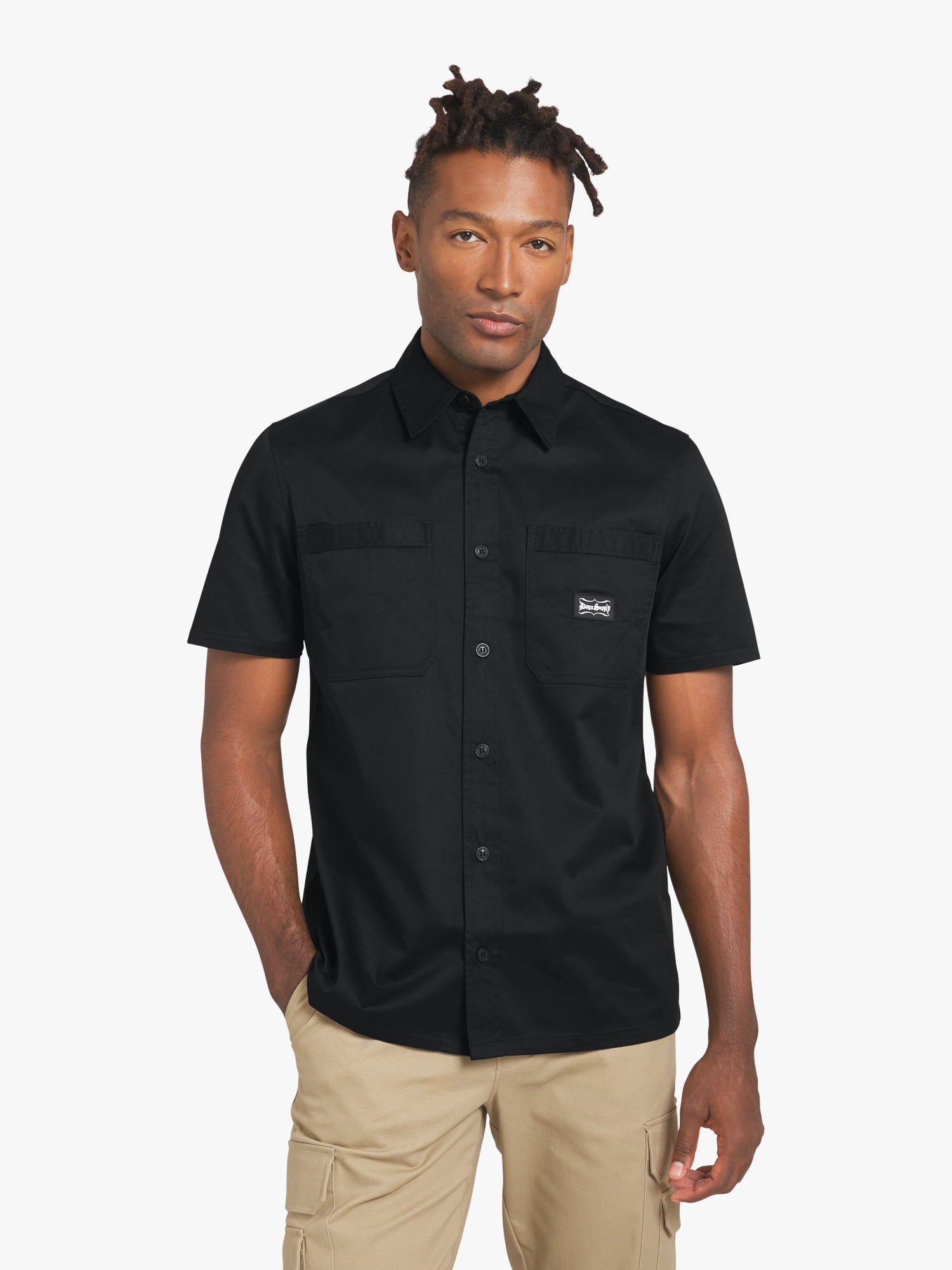 Dogg Supply by Snoop Dogg All-Gender Men's and Women's Extended Size Twill Work Shirt, Sizes 4XL-5XL