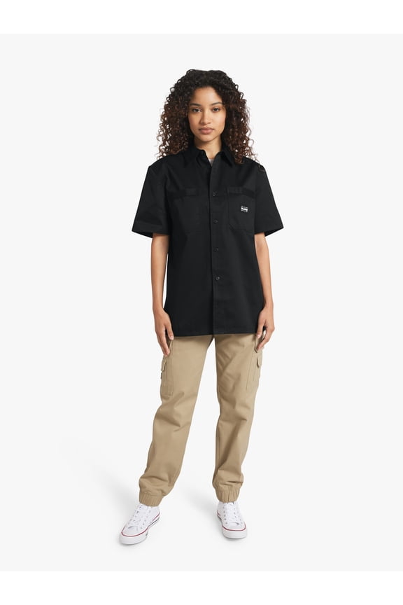 by Snoop Dogg Big Men's Twill Work Shirt, Sizes 4XL-5XL
