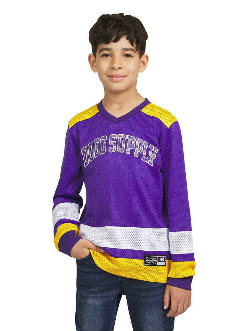 Dogg Supply by Snoop Dogg Boys' Long Sleeve V-Neck Mesh Hockey