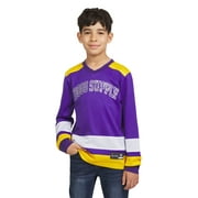 Dogg Supply by Snoop Dogg Boys' Long Sleeve V-Neck Mesh Hockey Jersey, Sizes 4-18