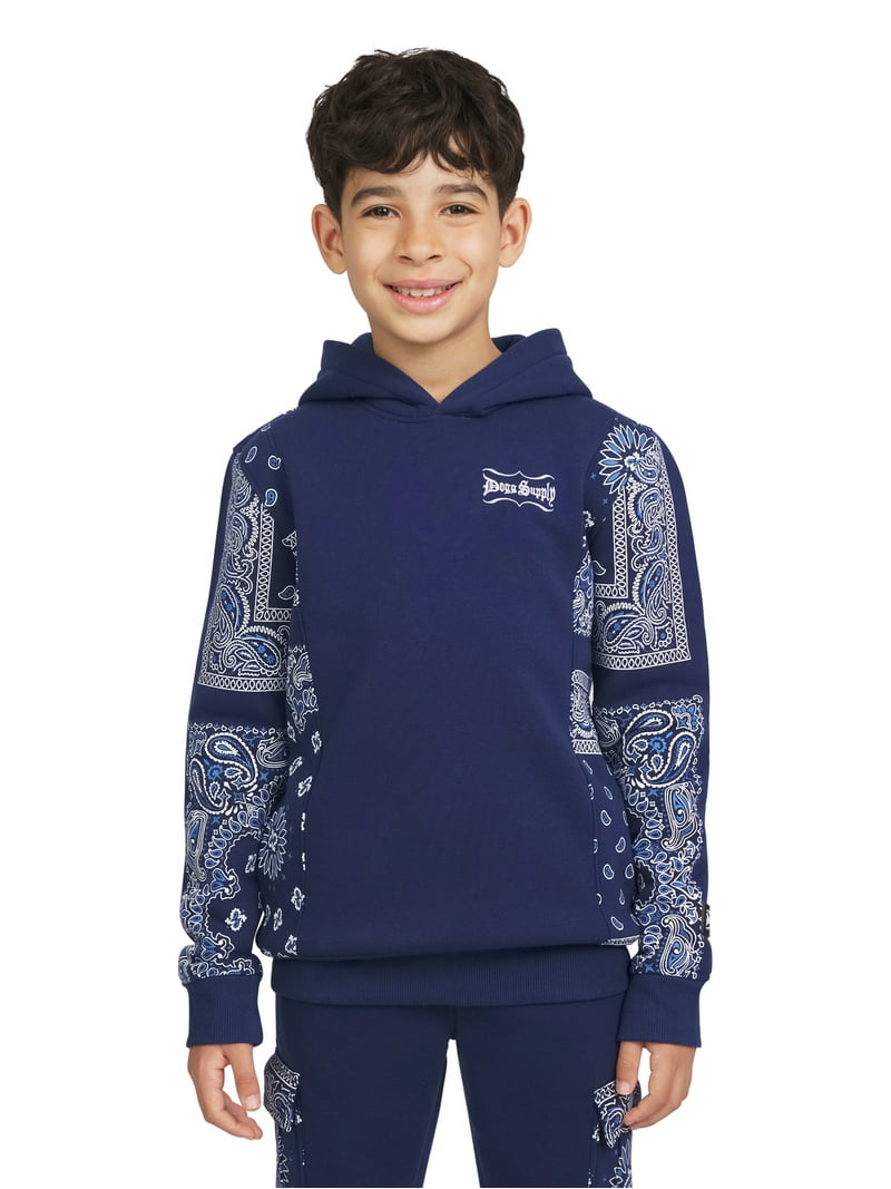 snoopiさま Dogg Supply Boys Paisley Hoodie - Fleece for Boys - Walmart.com