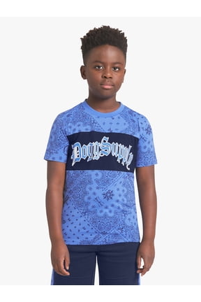 by Snoop Dogg Little Boys & Big Boys Bandana Print Short Sleeve Tee, Sizes 4-18