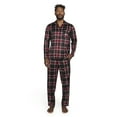 thumbnail image 1 of Dogg Supply by Snoop Dogg Men's 2-Piece Long Sleeve Microfleece Button Front Top and Pants Pajama Set, 1 of 5