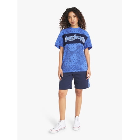 Dogg Supply by Snoop Dogg All-Gender Men's and Women's Bandana Print Short Sleeve Tee, Sizes XS-3XL