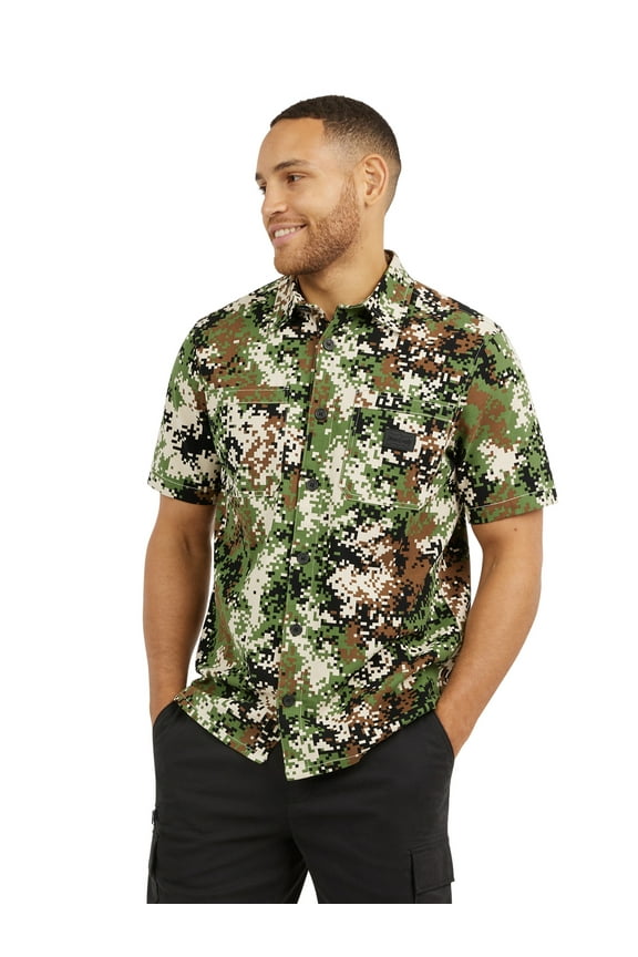 by Snoop Dogg Men's & Big Men's Classic Fit Short Sleeve Button Down Shirt, Sizes XS-3XL