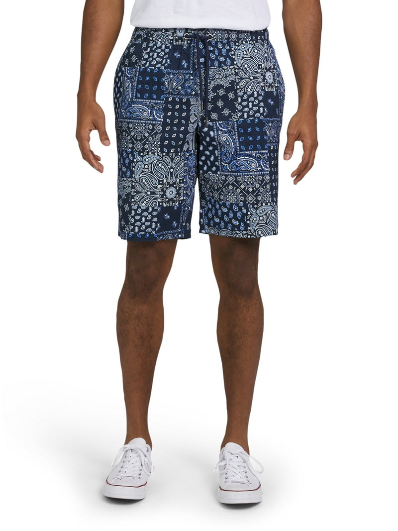 Dogg Supply Men's Cotton Stretch Paisley Print Pull-On Shorts with - Main Image