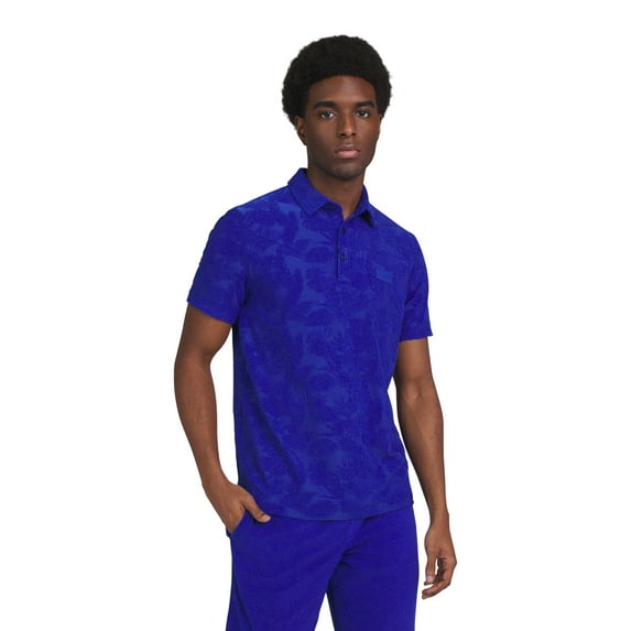Dogg Supply by Snoop Dogg Men's & Big Men’s Jacquard Terry Short Sleeve Polo Shirt, Sizes XS-3XL