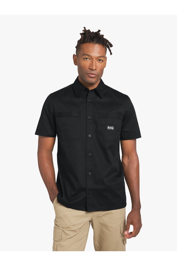 by Snoop Dogg Men's & Big Men's Twill Work Shirt, Sizes XS-3XL