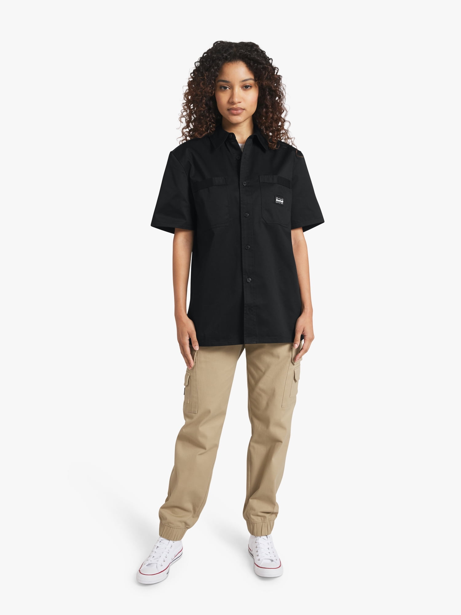Dogg Supply by Snoop Dogg All-Gender Men's and Women's Twill Work Shirt, Sizes XS-3XL