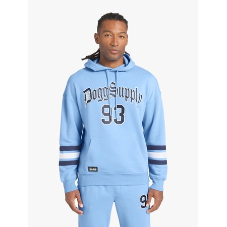 Dogg Supply by Snoop Dogg All-Gender Men's and Women's Varsity Fleece Hoodie, Sizes XS-3XL