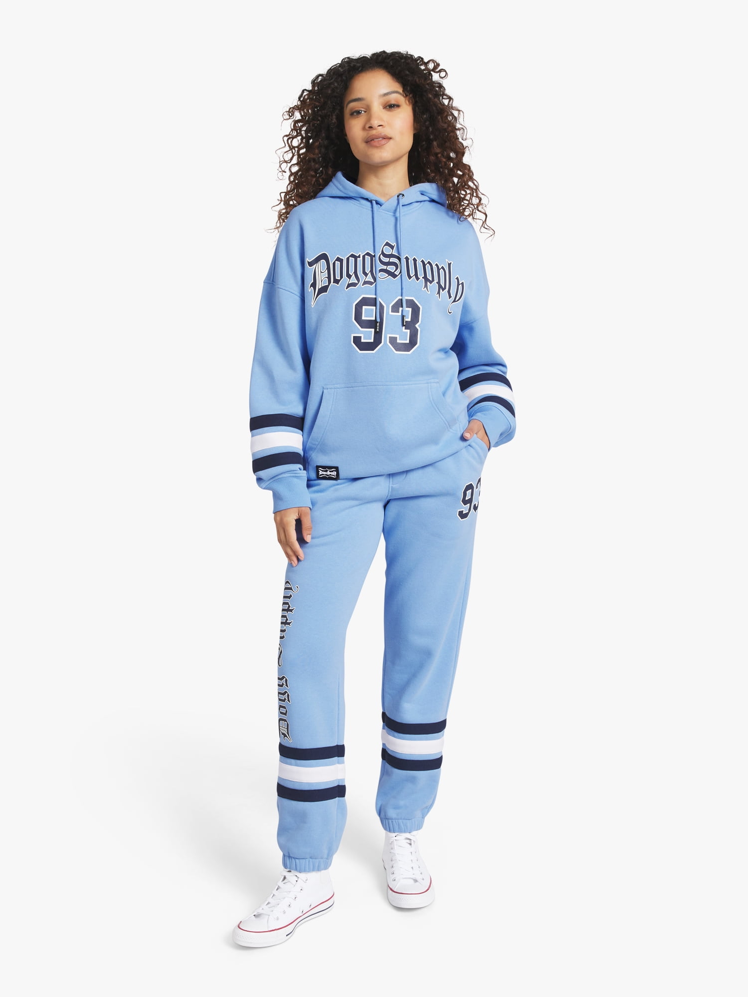 Dogg Supply by Snoop Dogg All-Gender Men's and Women's Varsity Fleece Joggers, Sizes XS-3XL