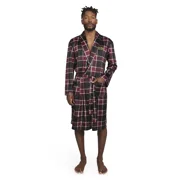 Dogg Supply by Snoop Dogg Men's Long Sleeve Microfleece Hooded Lounge Robe with Pockets