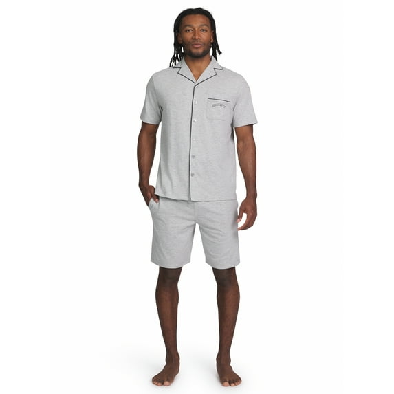 Dogg Supply by Snoop Dogg Men's Notch Collar Shirt and Shorts Pajama Set, 2-Piece