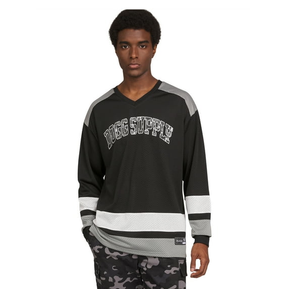 Dogg Supply by Snoop Dogg Men's and Women's Long Sleeve V-Neck Mesh Hockey Jersey, Sizes XS-3XL