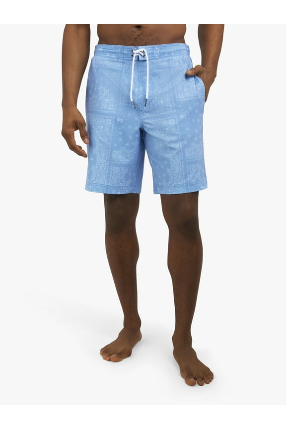 by Snoop Dogg Men's Bandana E-Board Swim Trunks, 9" Inseam, Sizes S-3XL