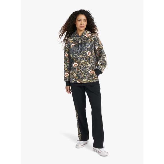 Dogg Supply by Snoop Dogg All-Gender Men's and Women's Floral Paisley Fleece Hoodie, Sizes XS - 3XL