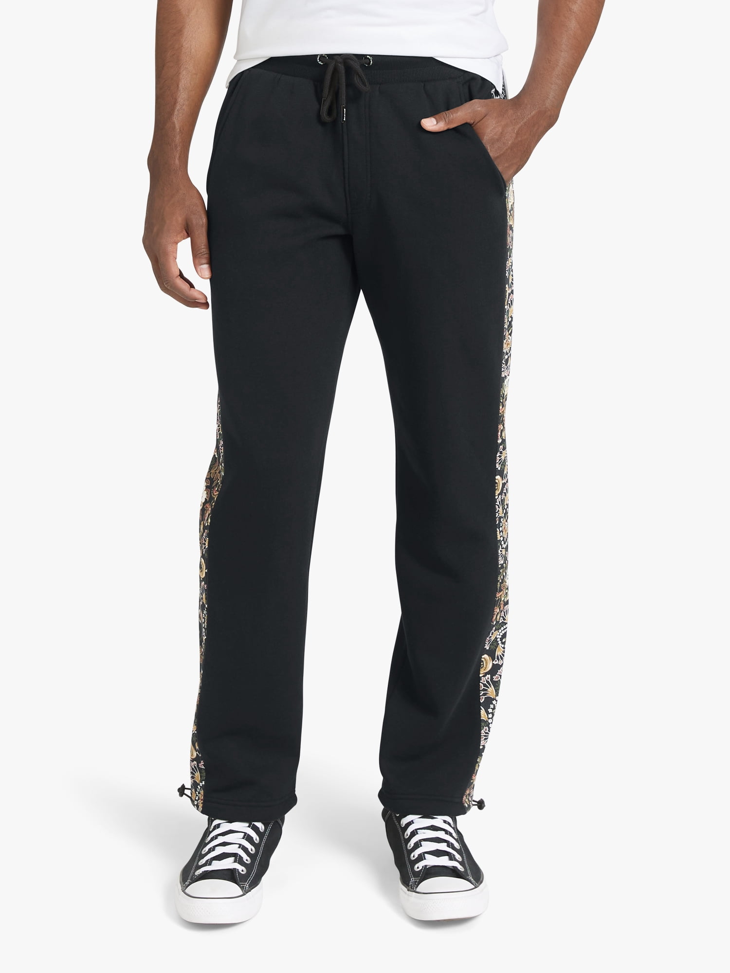 Dogg Supply by Snoop Dogg All-Gender Men's and Women's Floral Paisley Fleece Varsity Joggers, Sizes XS - 3XL