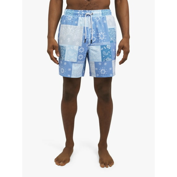 Dogg Supply by Snoop Dogg Men's Paisley Patches Swim Trunks, 7" Inseam, Sizes S-3XL