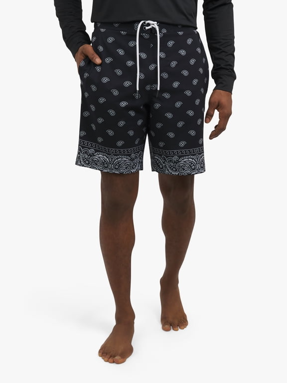 by Snoop Dogg Men's Paisley E-Board Swim Trunks, 9" Inseam, Sizes S-3XL