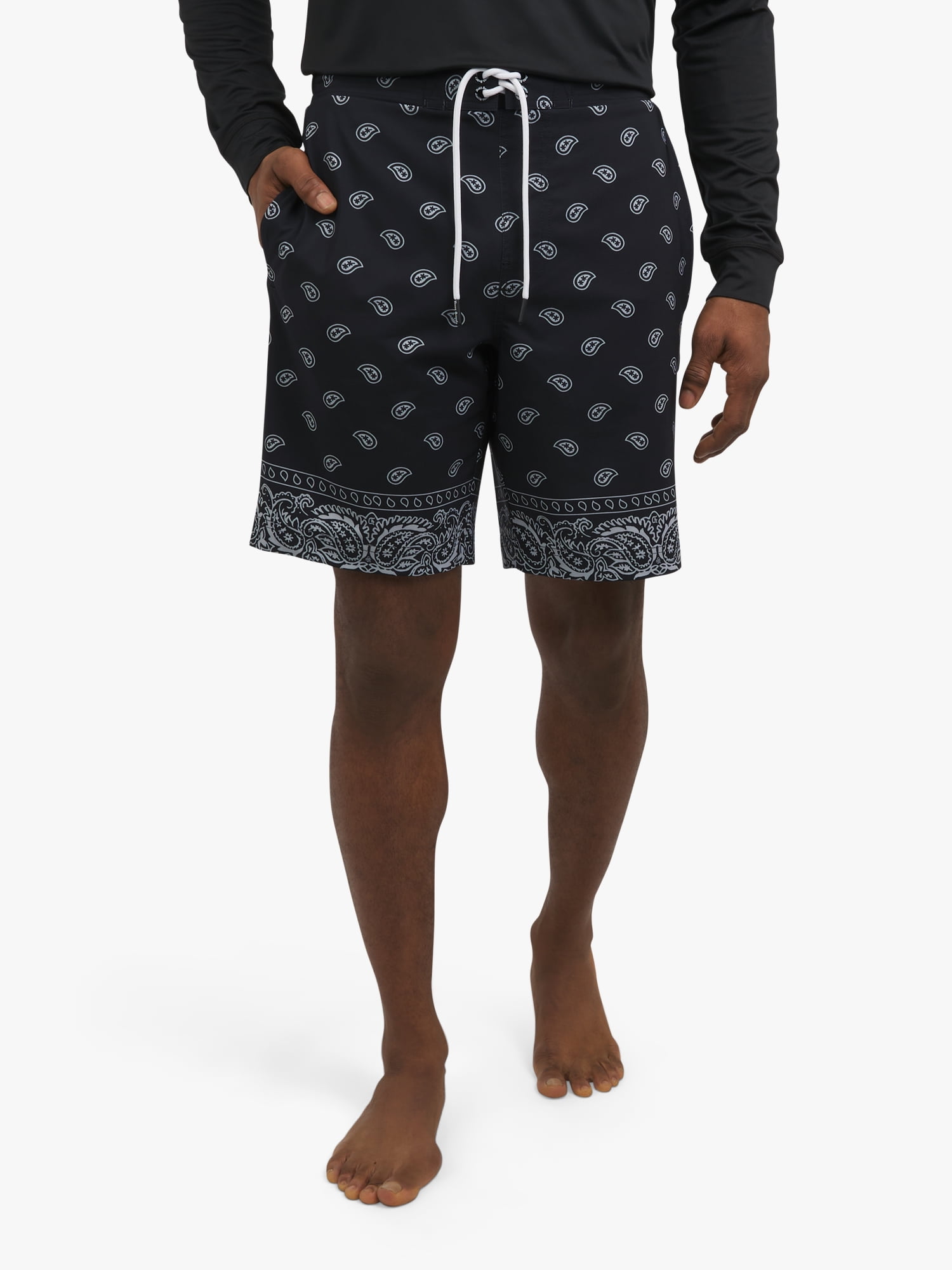 Dogg Supply by Snoop Dogg Men's Paisley E-Board Swim Trunks, 9" Inseam, Sizes S-3XL