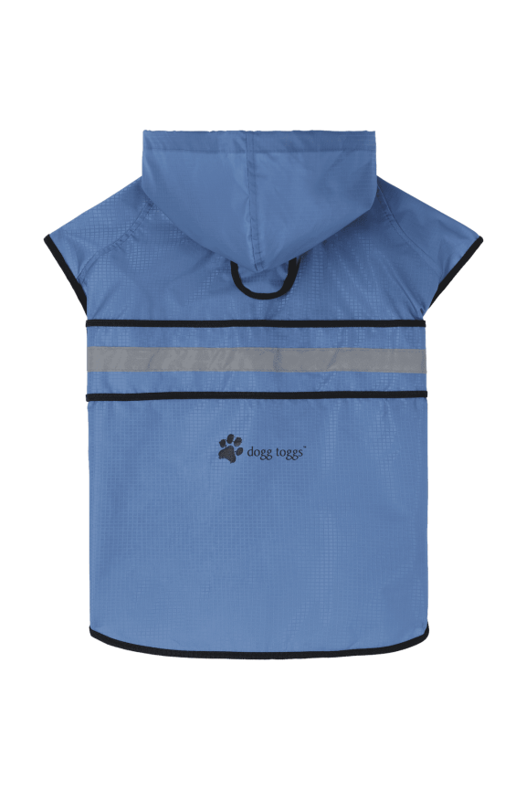 Dogg Toggs Raincoat with Adjustable Chest Strap, Waterproof Rain Gear Dog Accessories, Blue, Small