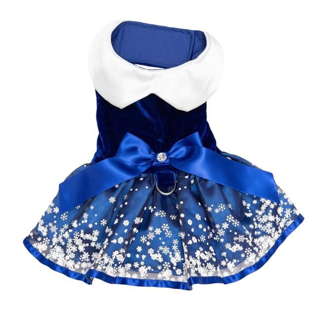 Doggie Design DD-78544-XS Holiday Dog Harness Dress, Snowflakes - Extra Small