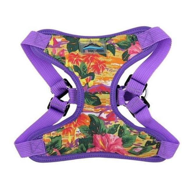 Doggie Design DD-78624-XS Wrap & Snap Choke Free Dog Harness, Sunset Hibiscus - Extra Small
