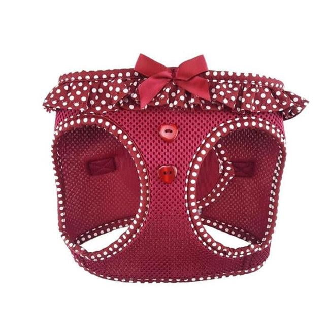 Doggie Design DD-78686-XS Polka Dot Collection American River Choke Free Dog Harness, Wine Polka Dot - Extra Small