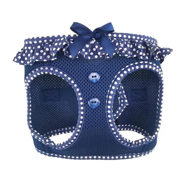 Doggie Design DD-78687-XS Polka Dot Collection American River Choke Free Dog Harness, Navy Polka Dot - Extra Small