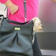 thumbnail image 1 of Doggie Design DD-MM-BFP Sadie Mia Michele Black Faux Pebble Leather Dog Carry Bag, 1 of 1
