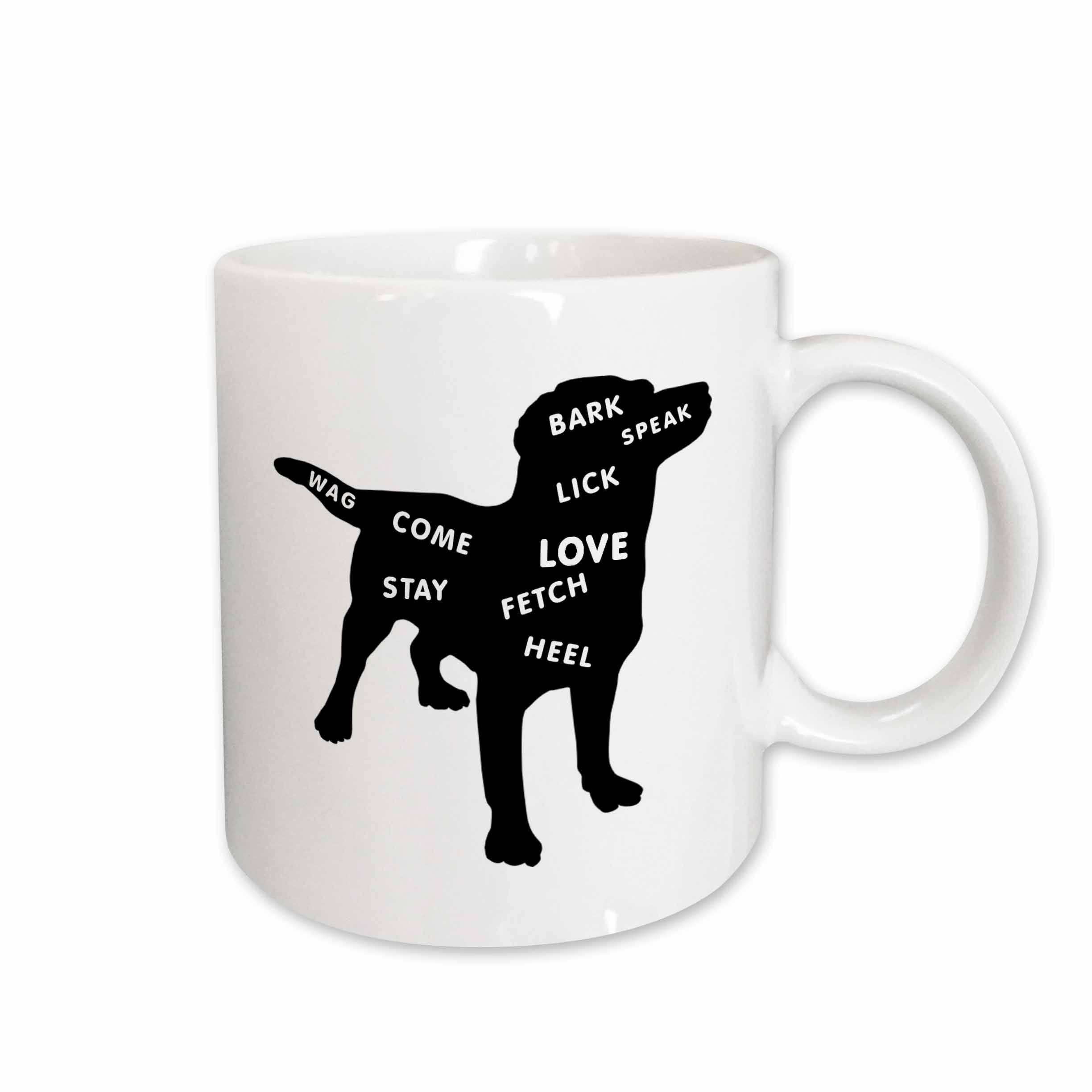 Doggie Silhouette With Dog Related Words 11oz Mug mug802621