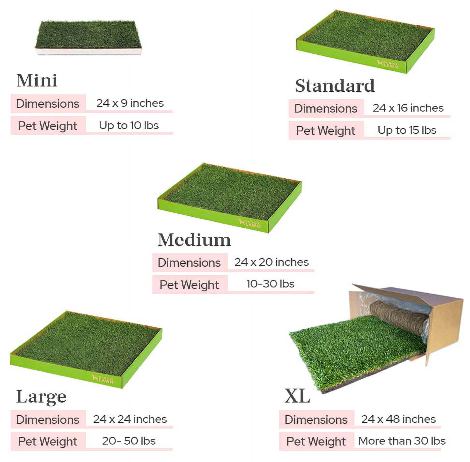 DoggieLawn Disposable Dog Potty Real Grass XLarge (24inch by 48
