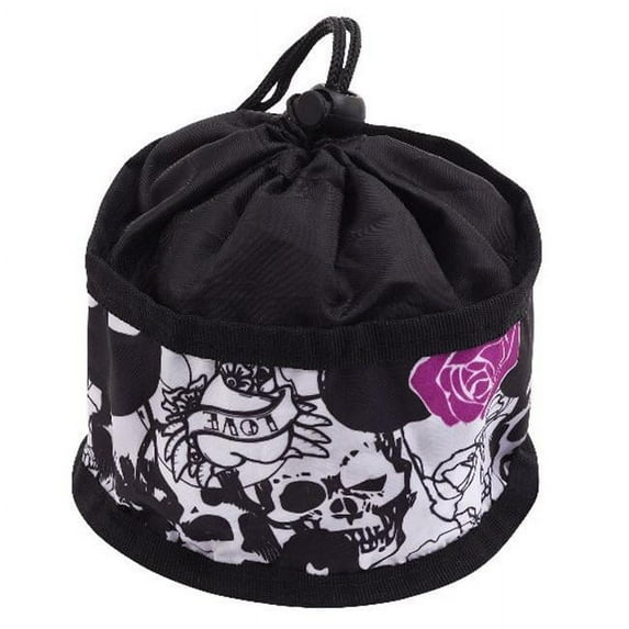Doggles BOTFSM-B01 Foldable Travel Bowl Small with Graphic - Skulls