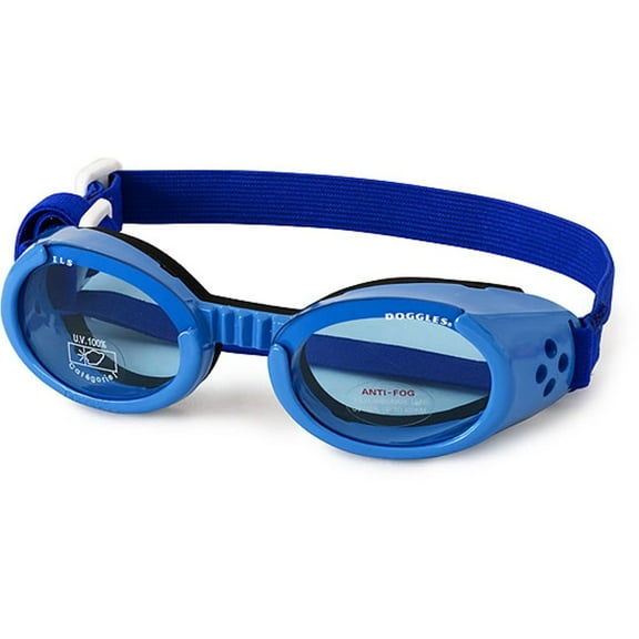 Doggles ILS Shiny Frame Dog Goggles, Blue, X-Large