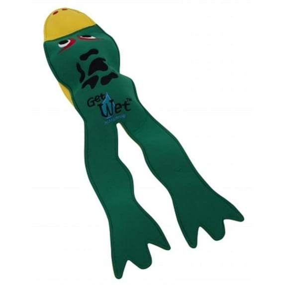 Doggles TYGWFR07 Get Wet Frog Dog Toy - Green