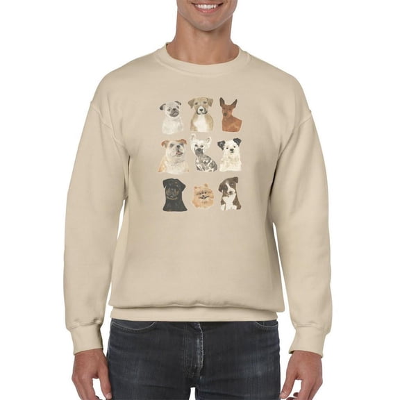 Doggos And Puppers I Sweatshirt Men -June Erica Vess Designs, Male 5X-Large