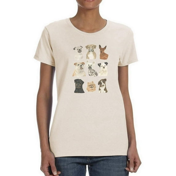 Doggos And Puppers I T-Shirt Women -June Erica Vess Designs, Female 4X-Large