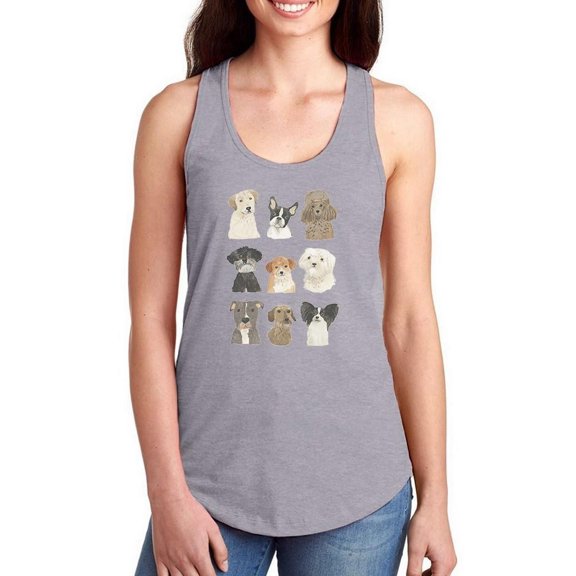 Doggos And Puppers Ii Racerback Tank Women -June Erica Vess Designs, Female Small